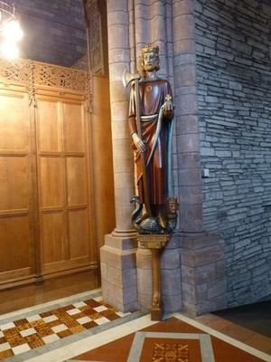 Foto 6x4 St Olaf Statue Kirkwall Diese Statue in der St. Magnus Kathedrale, Ki c2017