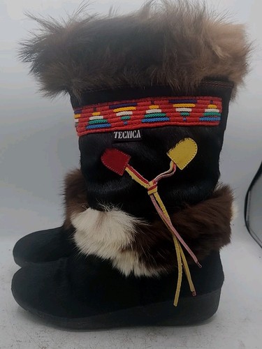 Tecnica Fell Stiefel Schwarz Apres Kalbshaar Größe 37 EU 5,5 6 US - Bild 6 von 9
