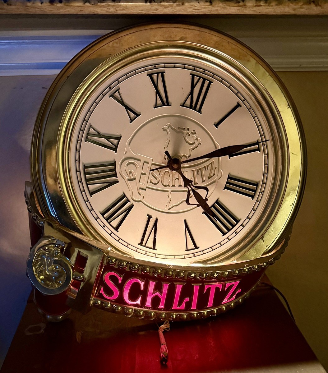 VINTAGE SCHLITZ BEER LIGHTED CLOCK SIGN | eBay