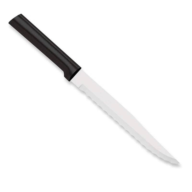 Rada Cutlery Serrated Slicer Knife W238 7 Stainless Steel Serrated Blade Black