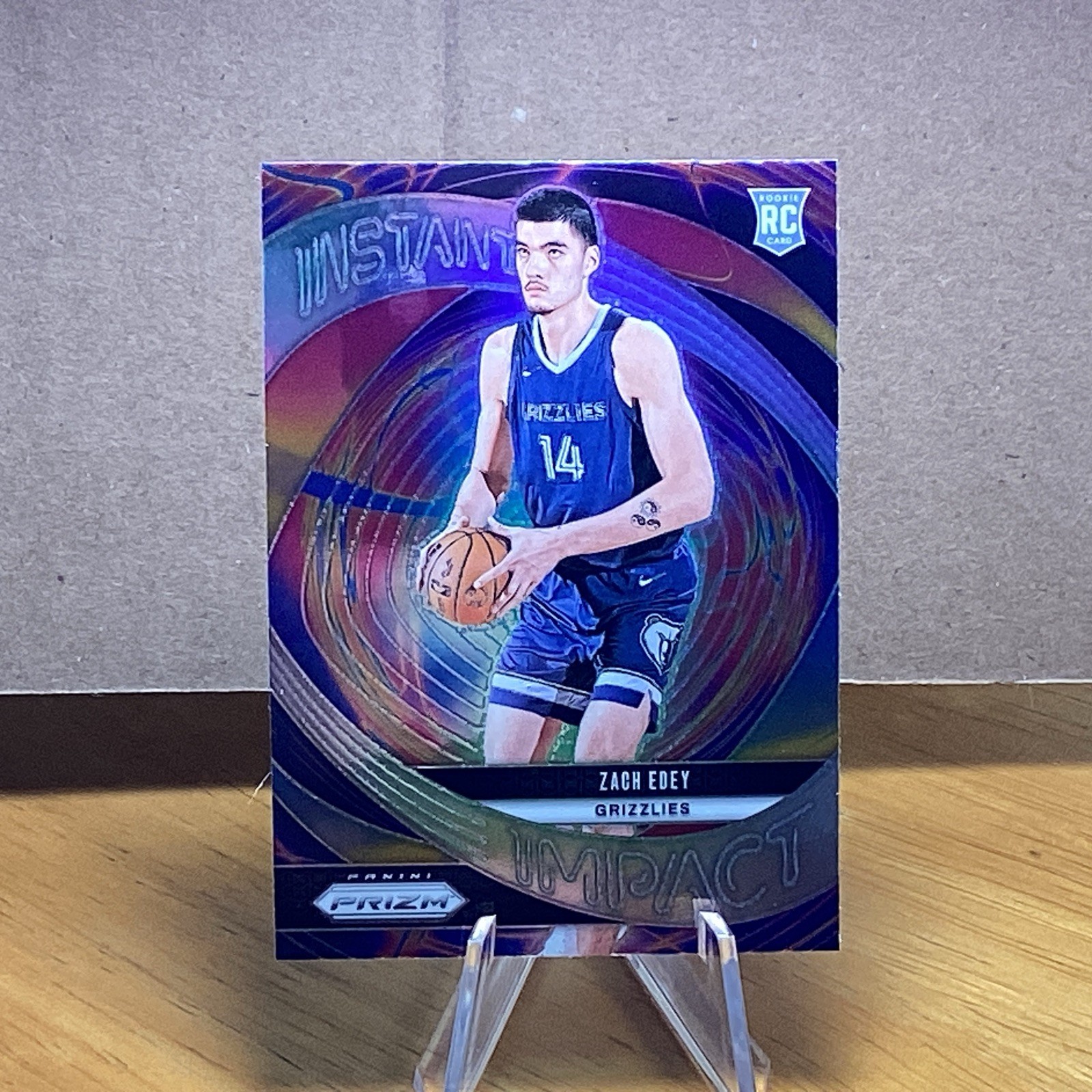 Zach Edey 2024-25 Panini Prizm Instant Impact Silver Prizm RC #25 Grizzlies