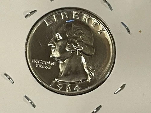 1964 P 25C Washington Quarter {DEEP CAMEO GEM} Proof 90% Silver