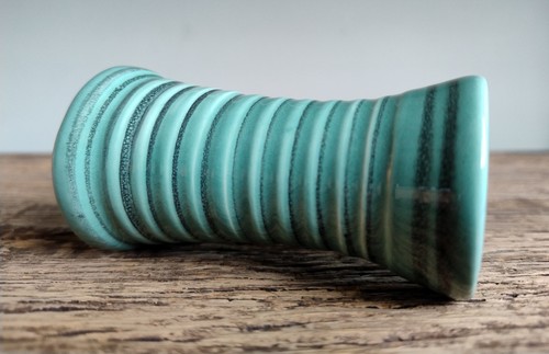 Porth Pottery Stem Vase Turquoise Green Glaze - Picture 10 of 18