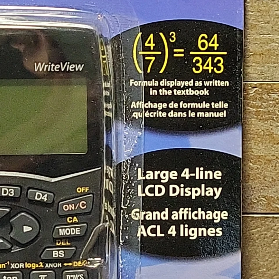 Sharp Scientific Calculator EL-W535B WriteView Large 4 Line LCD Display 335 Func - Image 2 of 4