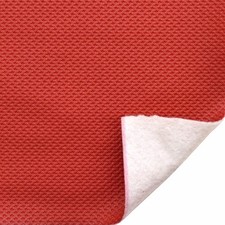 Boat Fuzzy Back Marine Vinyl  Red Faux Woven 54 Inch YD 