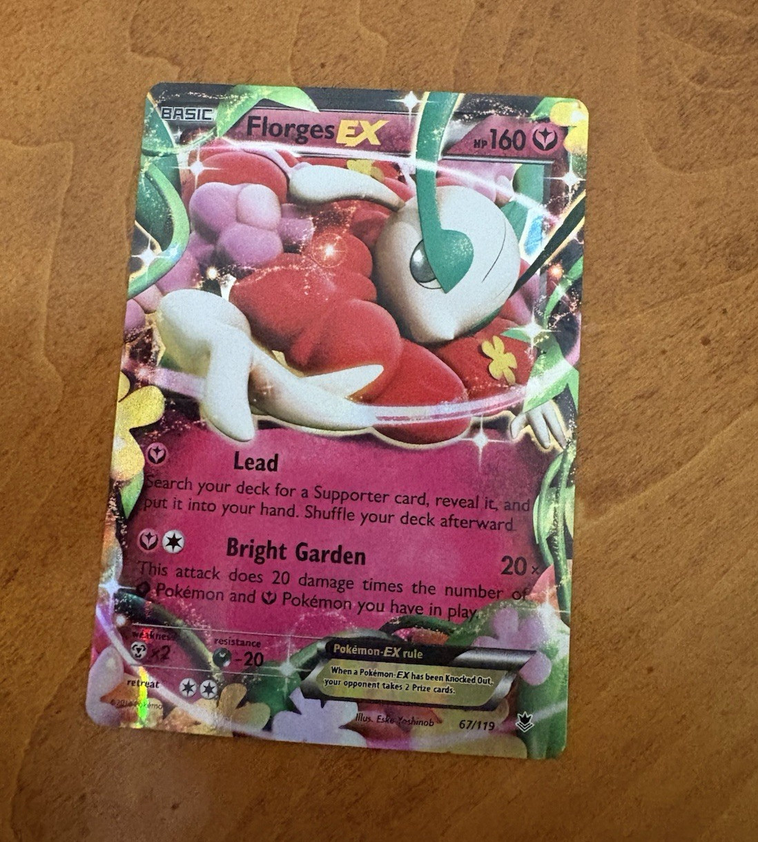 The Pokémon Company Pokémon TCG Florges EX 67/119 Phantom Forces Holo 160 2014