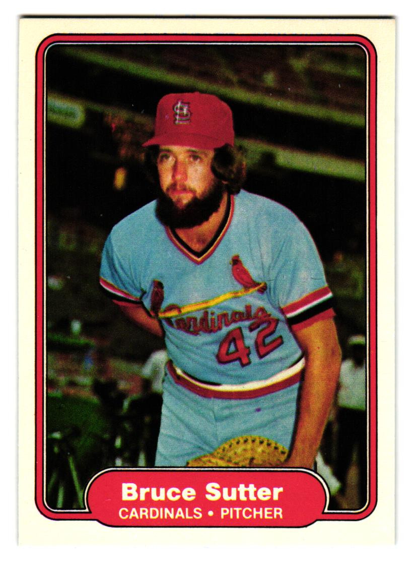 1982 Fleer - Bruce Sutter #129 St. Louis Cardinals Chicago Cubs HOF