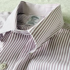Brooks Brothers Regent Non-Iron Dress Shirt 16.5-34  Striped 100 Supima Cotton