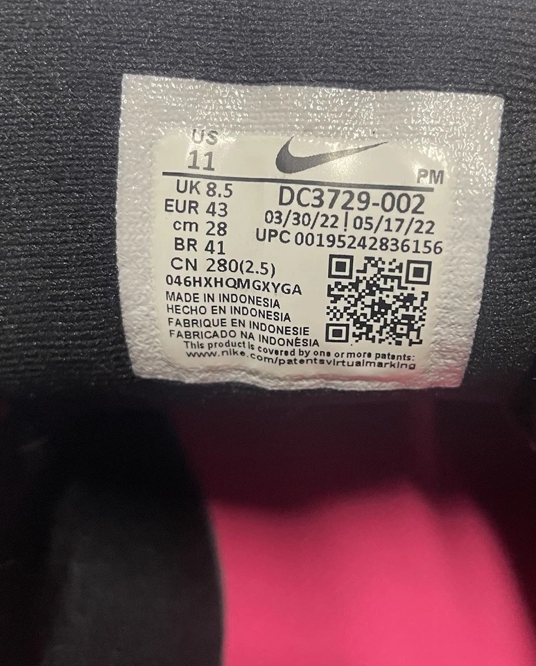 Nike Zapatos para Correr Para Mujer Negro/Rosa Logo Tenis Talla 11 Foto 2 de 4