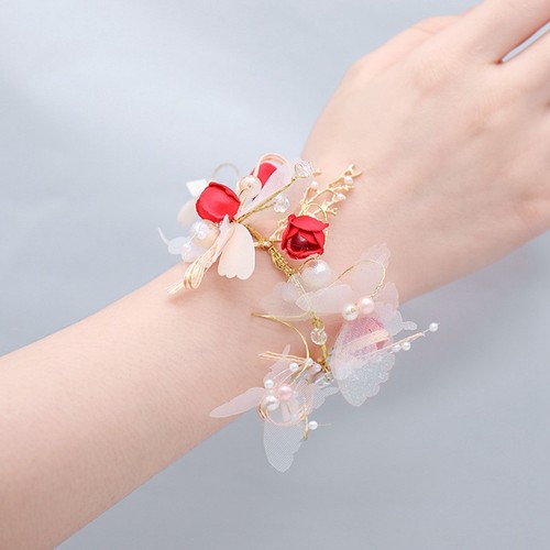 Hand-Made Bracelet Bridesmaid Flower Wedding Ornament Butterfly Sisters - Picture 13 of 24