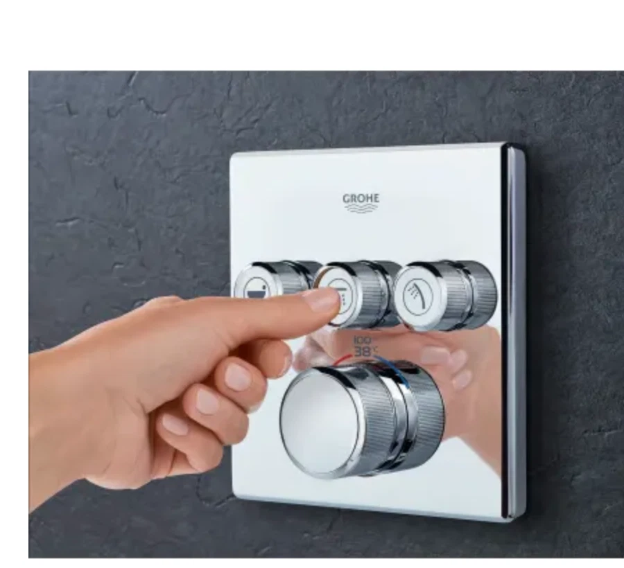 Grohe GrohTherm 29142000 Thermostatventilblende 3 Funktionen Umsteller chrom NEU - Bild 3 von 4