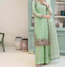 Wedding Eid 3 Piece Salwar Kameez Women Pakistani Indian Free Shipping - USA - M