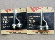 Vtg. WELLER Soldering Gun Tips Lot of 2 NOS D440,8100, 8200