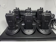 6 - Motorola Radius CP200 UHF 16 Ch Radios Gang Charger AA19920-2526412H01 Kit