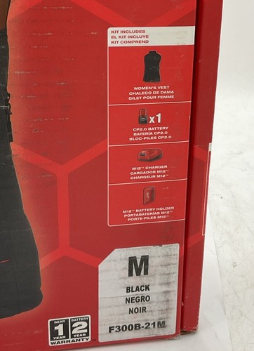 Milwaukee F300B-21M M12 Women's Black Axis Vest Kit - Imagen 3 de 6