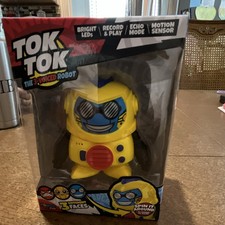 Power Your Fun Tok Tok 3-Voiced Robot Toy LEDs Record Play Echo Motion