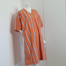 Marimekko X Uniqlo Dress Sz XS 10 12 14 Stripe A/Line/Trapeze W/ Pockets Cotton