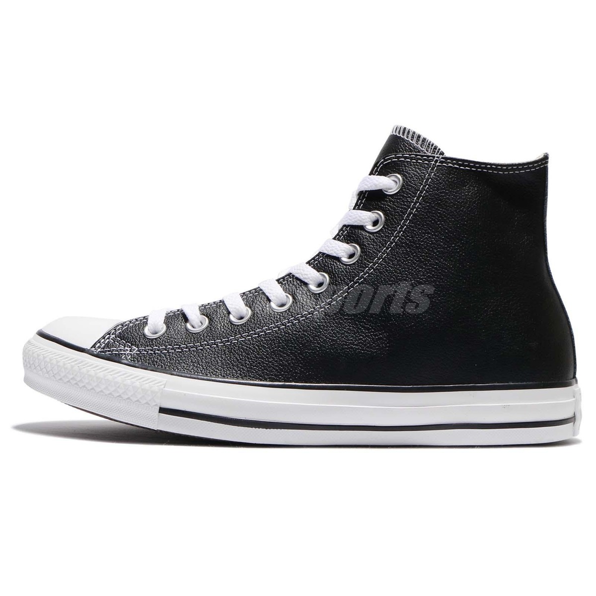 Converse Chuck Taylor All Star Hi Black Leather Men Unisex Shoes