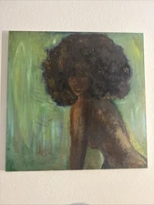 Original Painting by Emerging 15-YEAR-OLD Artist Contemporary Afro Art Signed