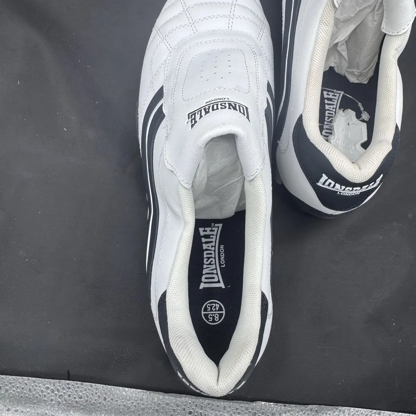 Lonsdale Mens Trainers UK 8.5 EU 42.5 White Navy Hook & Loop Strap Casual Shoes image 5
