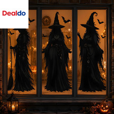 Halloween Decorations - Witch Window Clings for Halloween Party Decor
