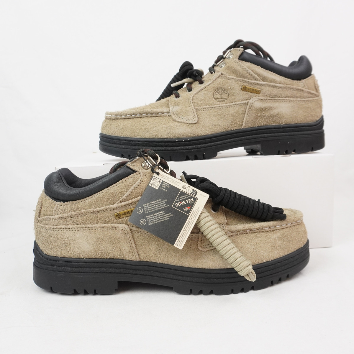 Timberland Heritage Mid Lace GTX Boots In Light Beige Suede Timberland Heritage Mid Lace GTX Boots In Light Beige Suede