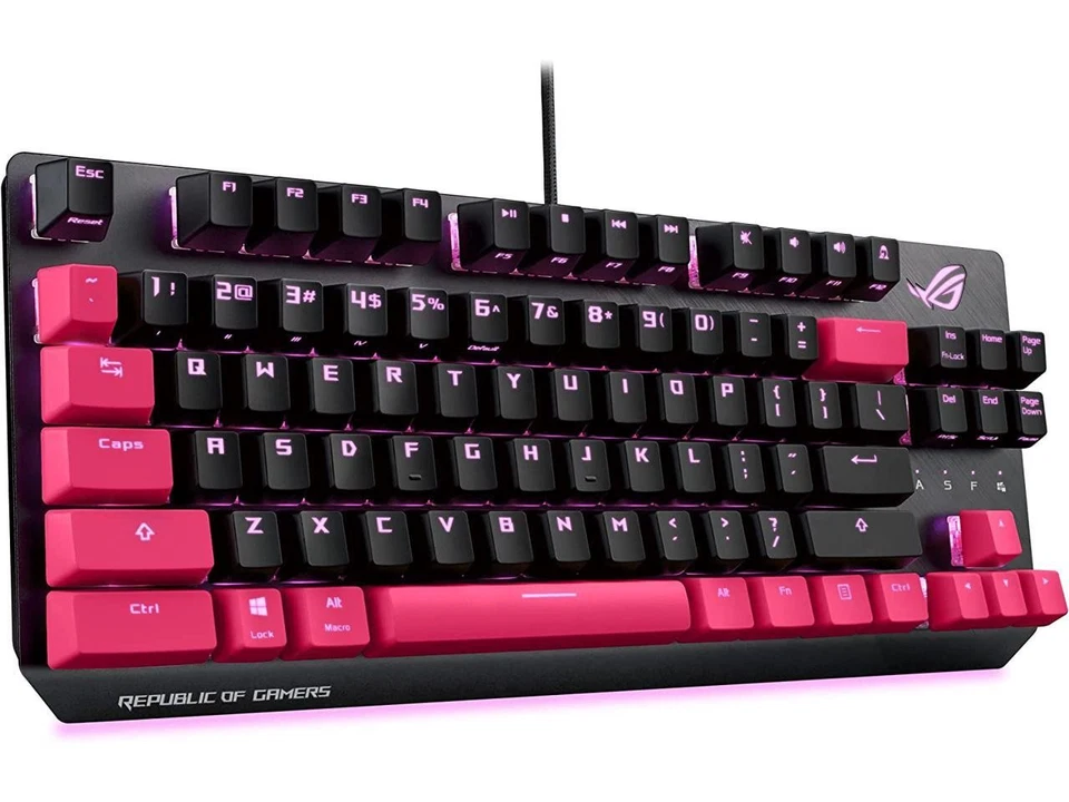 ASUS ROG Strix Scope TKL Electro Punk Mechanical Gaming Keyboard | Cherry MX Red - Image 3 of 4