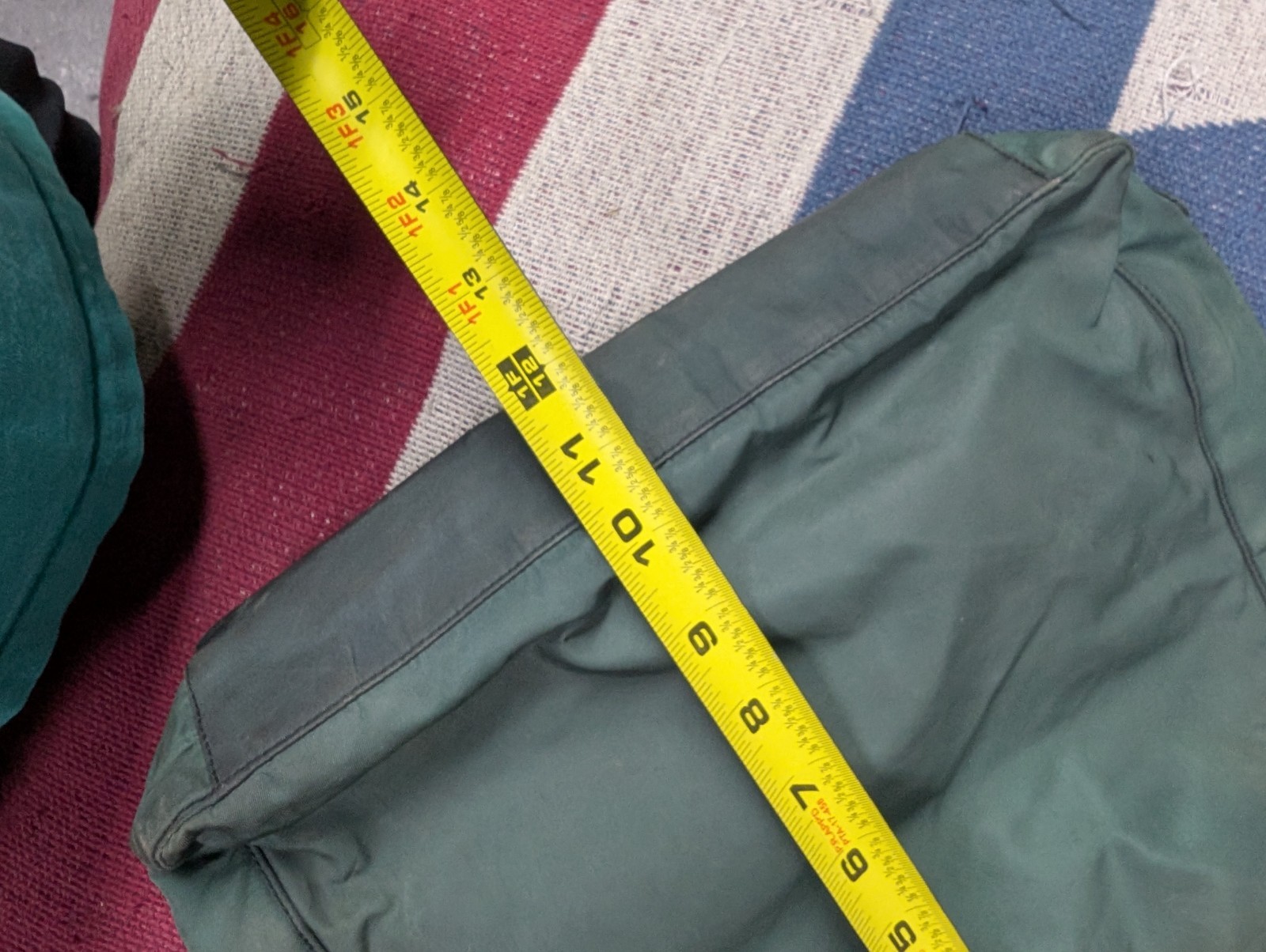 PRADA Tessuto Nylon Bag  Hand Bag Khaki Triangle Logo Purse Vintage thumbnail 13