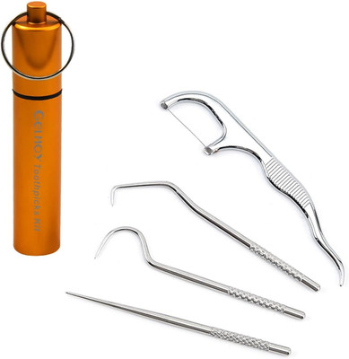 Portable Toothpicks Pocket Set, Dental Floss Picks, Reusable Flosser, Travel To