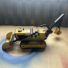 VTG Metal TONKA T6 Track Front End Loader Backhoe Bulldozer USA Steel 70s