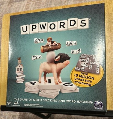 Games, Upwords, Classic Word Game with Stackable Letter Tiles, Family ...