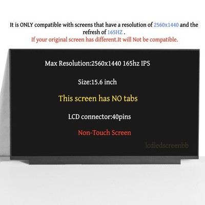 For Lenovo LOQ 15APH8 Model 82XT 165Hz QHD IPS LCD Screen