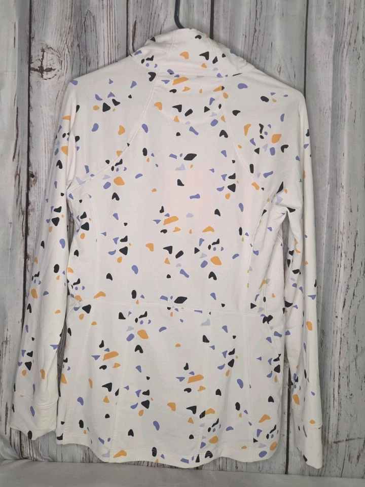 Chaqueta Peter Millar Mujer Talla M Blanca Geométrica Cremallera Completa UPF Performance Foto 3 de 4