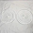 2 Waterford Crystal Glenmore Design 7-7/8" Salad Plates Ireland Acid-etched