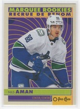 #584 2022-23 O-Pee-Chee Retro Marquee Rookies Nils Aman Rookie Vancouver Canucks