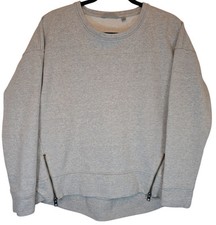 Athleta Womens S Cityscape Sweatshirt Pullover Gray Long Sleeve 868491-02 Zip