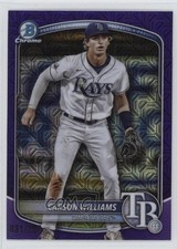 2025 Bowman Chrome Prospects Mega Box Purple Mojo Refractor Carson Williams 9fc