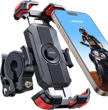 Motorcycle Phone Mount Holder, 2025 Upgrade Metal Tie Rod 1s Auto Lock Bike P