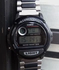 NO RSV  MENS 42MM CASIO INDIGLO BLACK  NEW 5 YEAR BATTERY & IRONMAN  FLIP STRAP