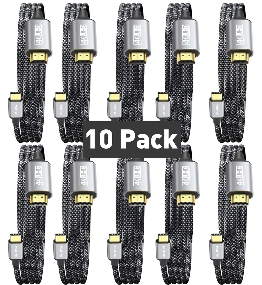 4K USB 3.1 Type-C to HDMI Cable - 10ft, Braided Design, Thunderbolt Ready - Image 3 of 4