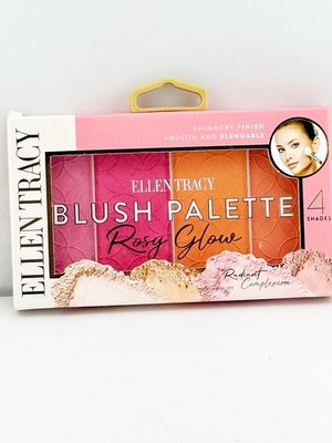 Ellen Tracy Rosy Glow Blush Palette, 4 Shades. Ultra Bendable. New In Package