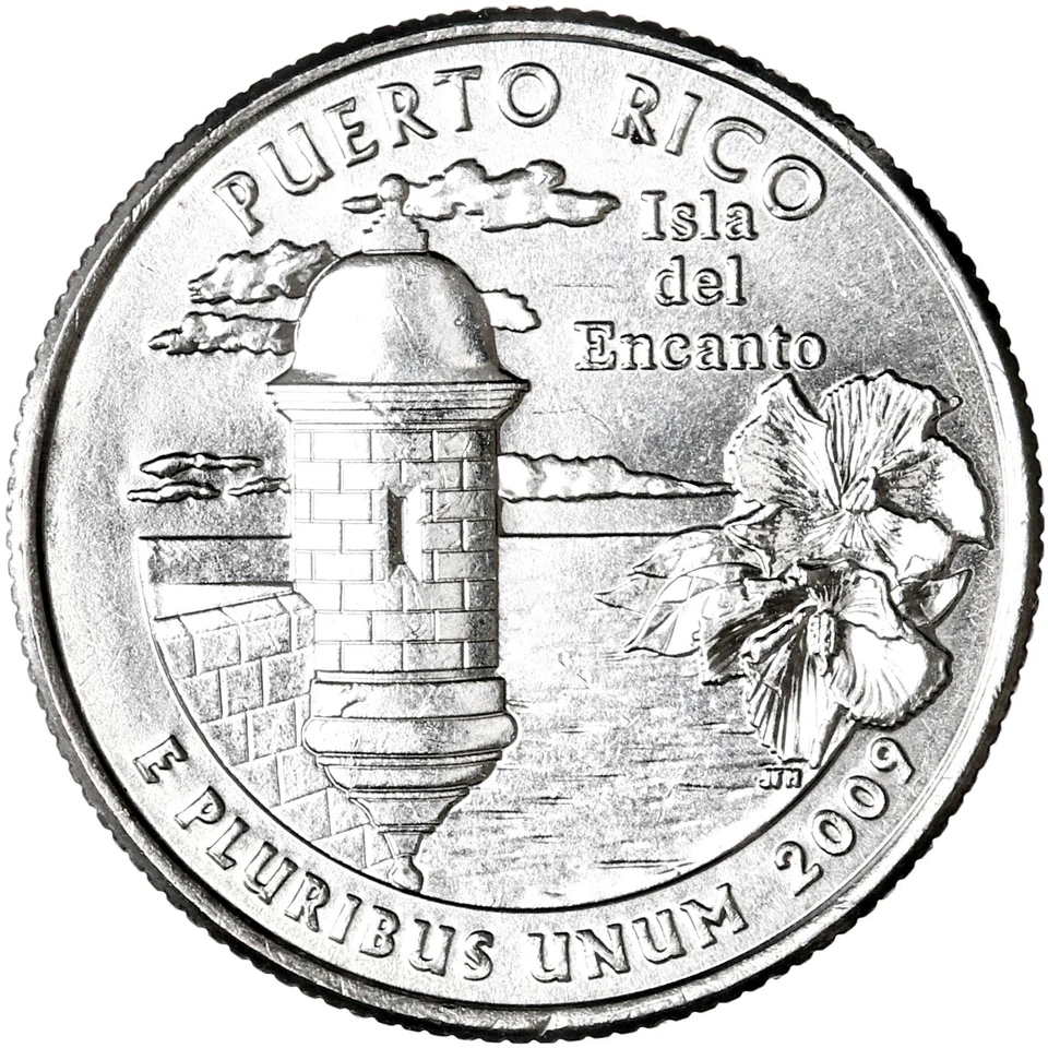 2009 P D US Territories Quarter Puerto Rico BU 2 Coin Set CN-Clad - Image 4 of 4