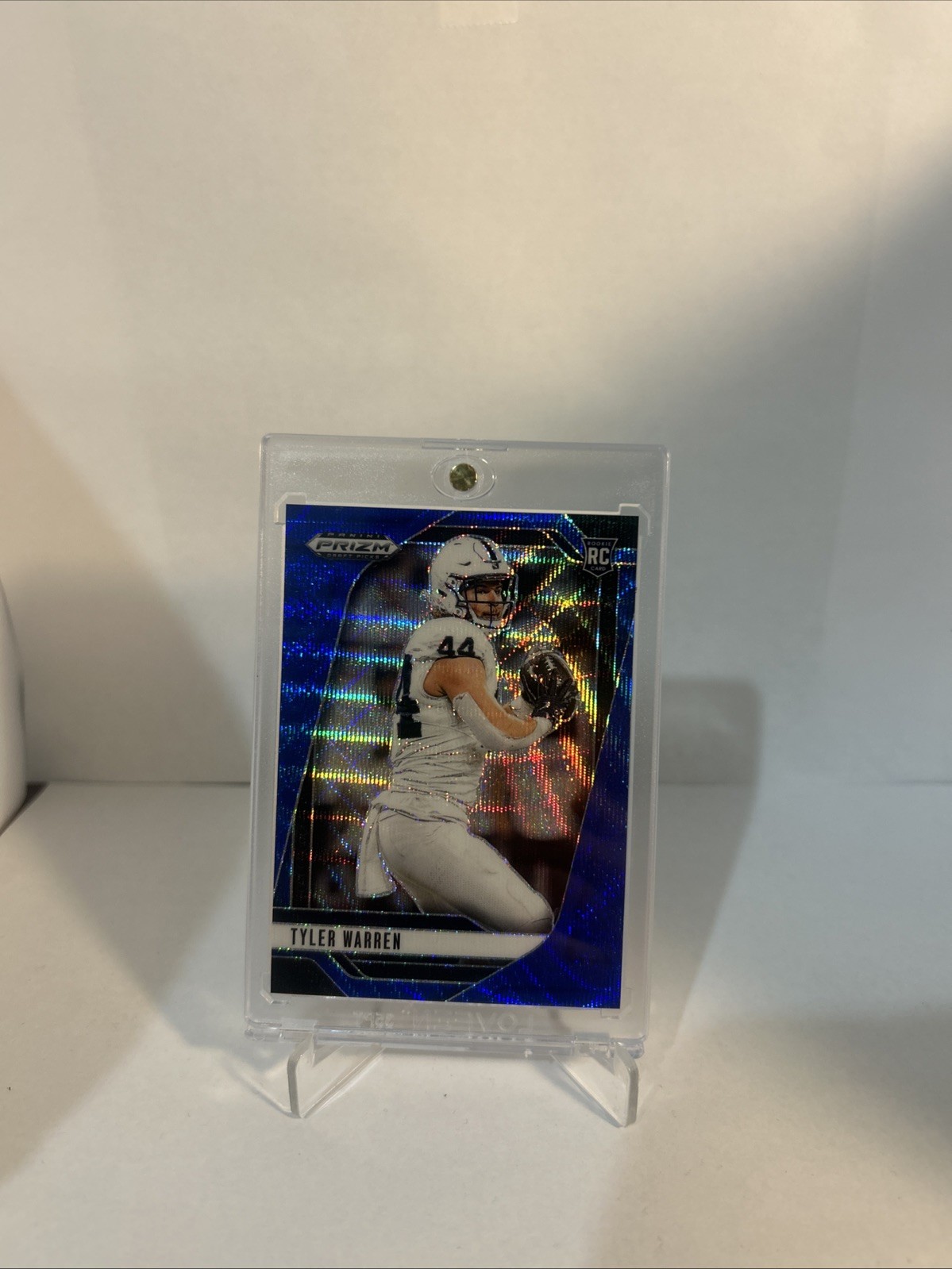 2025 Panini Prizm Draft Picks - Tyler Warren #107 Blue Wave Prizm /299 (RC)