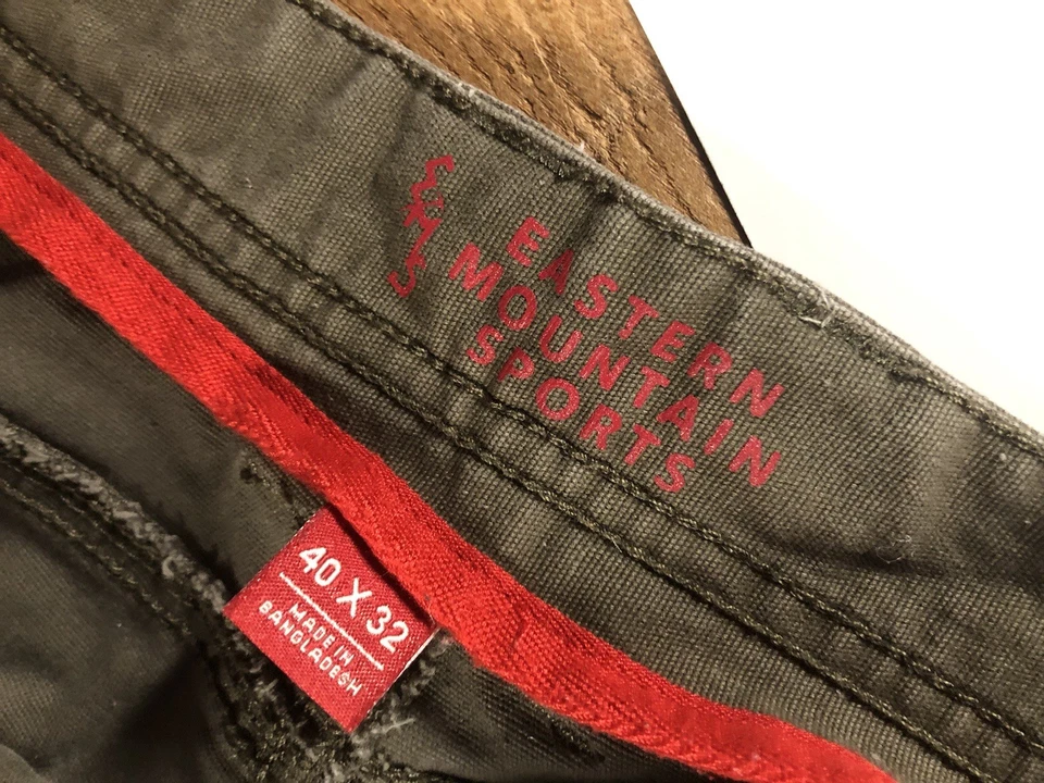 Pantalones Eastern Mountain Sports EMS Fencemender Clásicos Verde Oliva Para Hombre 40x32 Foto 4 de 4