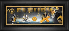 Marc-Andre Fleury Penguins Framed Return 10x30 Panoramic w/GU Net - LE of 250