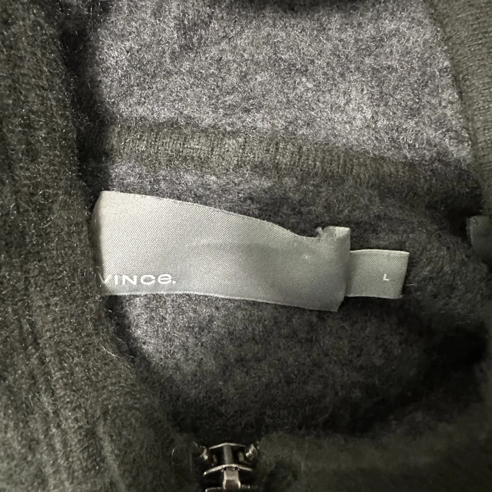 Vince Cashmere Cremallera Completa Sudadera con Capucha Mujer L Verde Manga Larga Elástico Informal Comodidad Foto 4 de 4