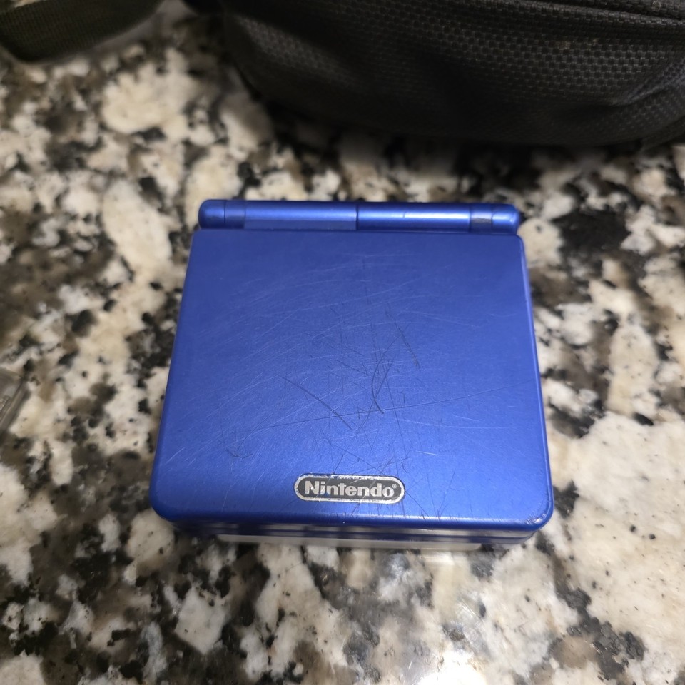 TESTED and WORKING Nintendo Game Boy Advance SP Cobalt Blue AGS-001 ...