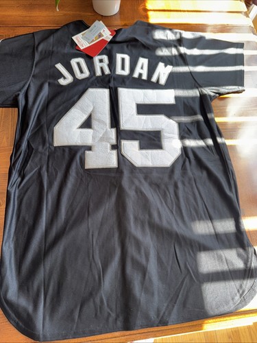 Michael Jordan #45 Black Chicago White Sox Mitchell & Ness Jersey XXL - Picture 7 of 9