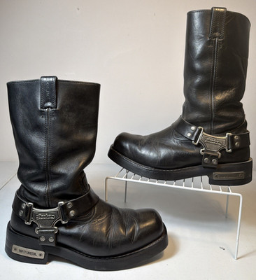 Harley-Davidson Boots Mens 10 Mega Harness Leather Black 91345 Motorcycle