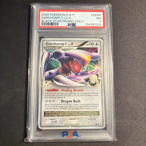 2009 POKEMON DIAMOND & PEARL BLACK STAR PROMO HOLO #DP46 GARCHOMP C LV.X PSA 7